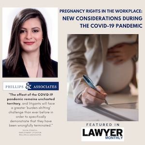 Silvia Stanciu lawyer monthly pregnancy