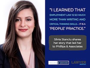 Silvia Stanciu lawyer monthly story