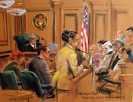 courtroom drawing