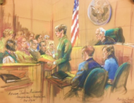courtroom drawing