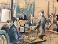 courtroom drawing